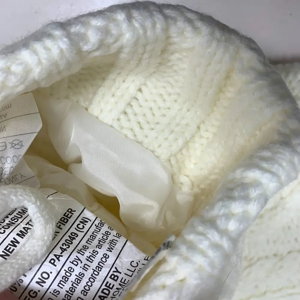NEW Ivory Cable Knit Christmas Stocking Large 24